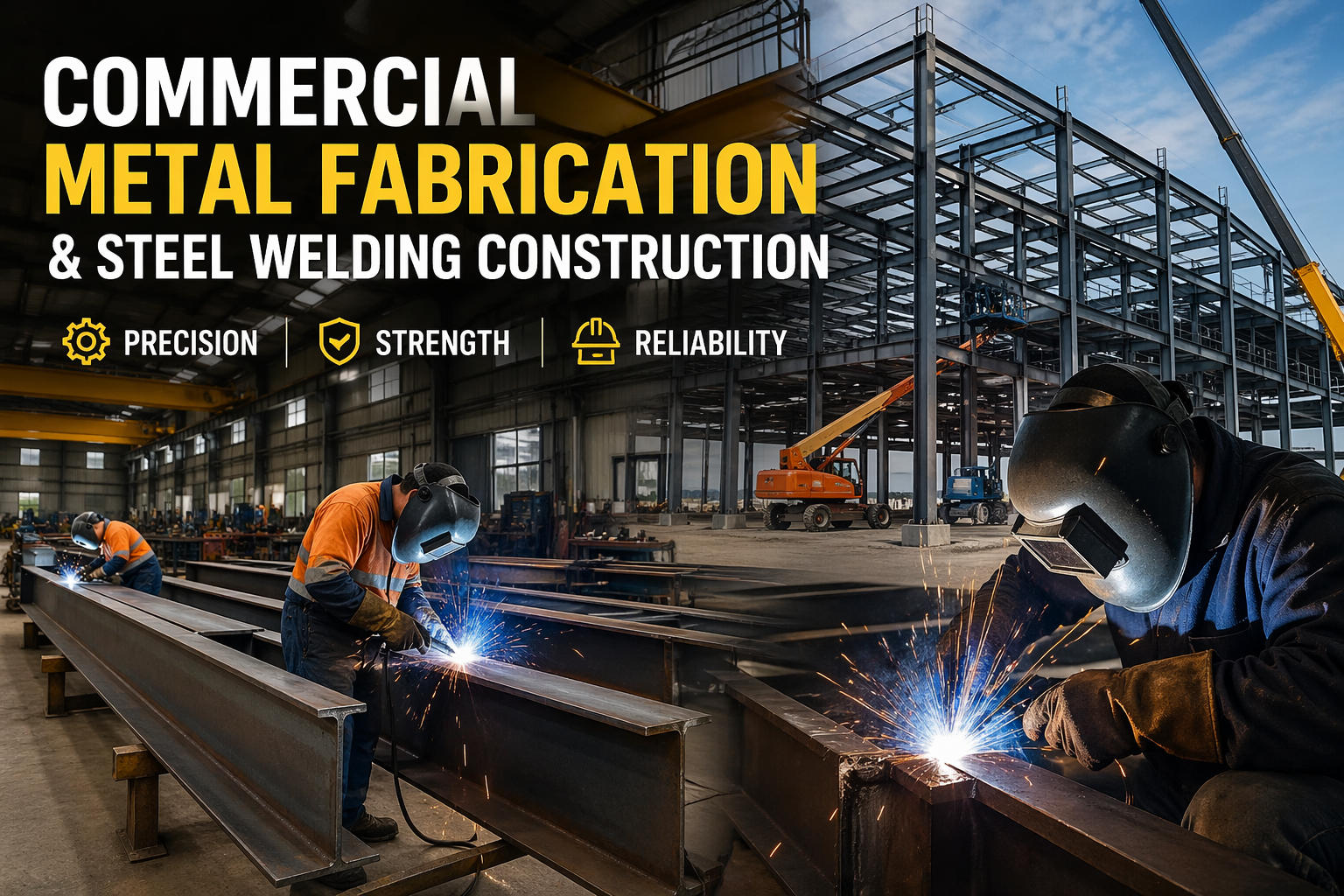 Commercial metal fabrication and steel welding construction